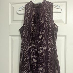 Purple Lace Shorts Romper